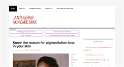 Desktop Screenshot of antiagingskincarespar.com
